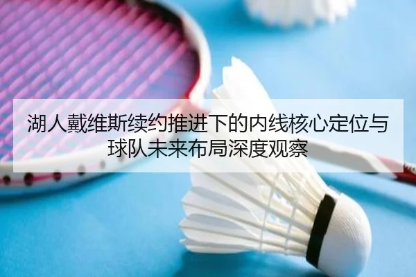 湖人戴维斯续约推进下的内线核心定位与球队未来布局深度观察